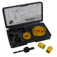 11pc Hole Saw Round Cutter Drill Arbor 19 - 64mm Cutters Circle Saws In Case