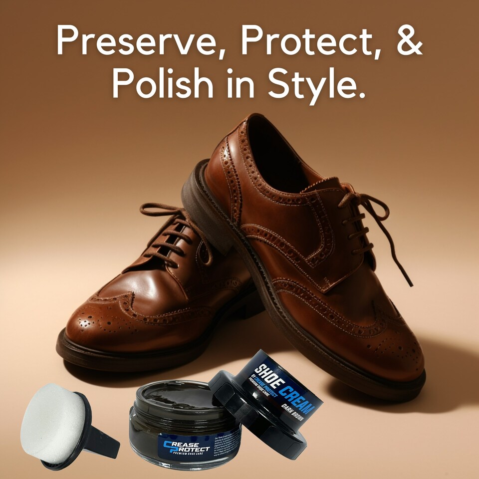 image 1 of Shoe Cream - Moisturise, Nourish & Polish Leather Shoes - 50ml - Brown