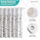 image 5 of Leaves Design Waterproof Shower Curtain with 12 Hooks - 180x200cm