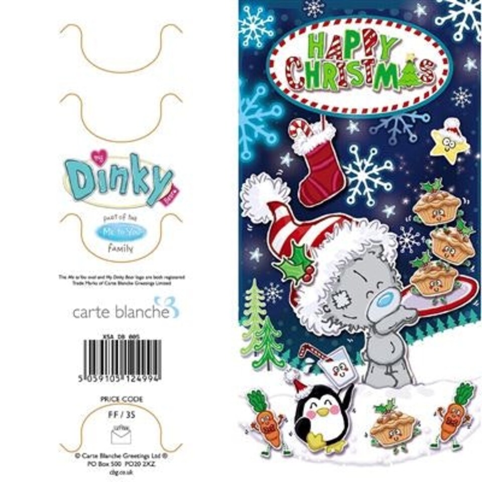 image 1 of Bear With Mince Pies Money Wallet Christmas Card