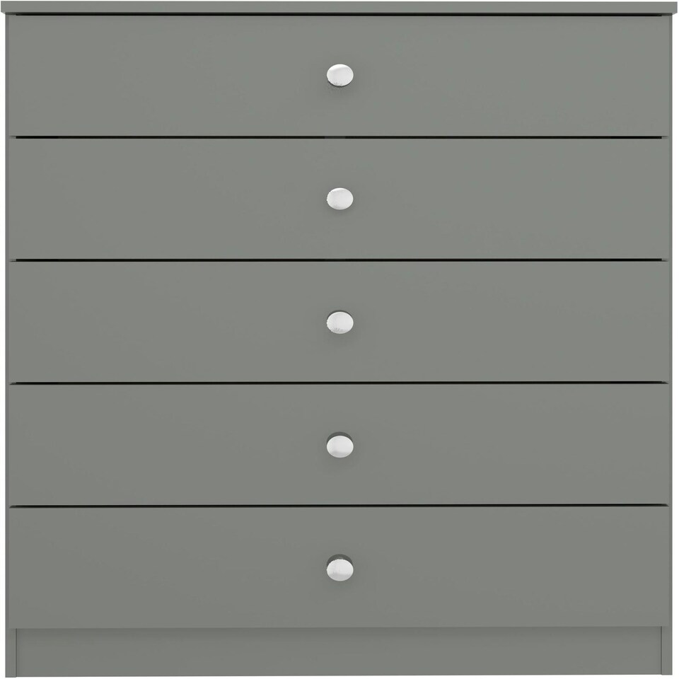 image 1 of Denver 5 Drawer Chest Grey