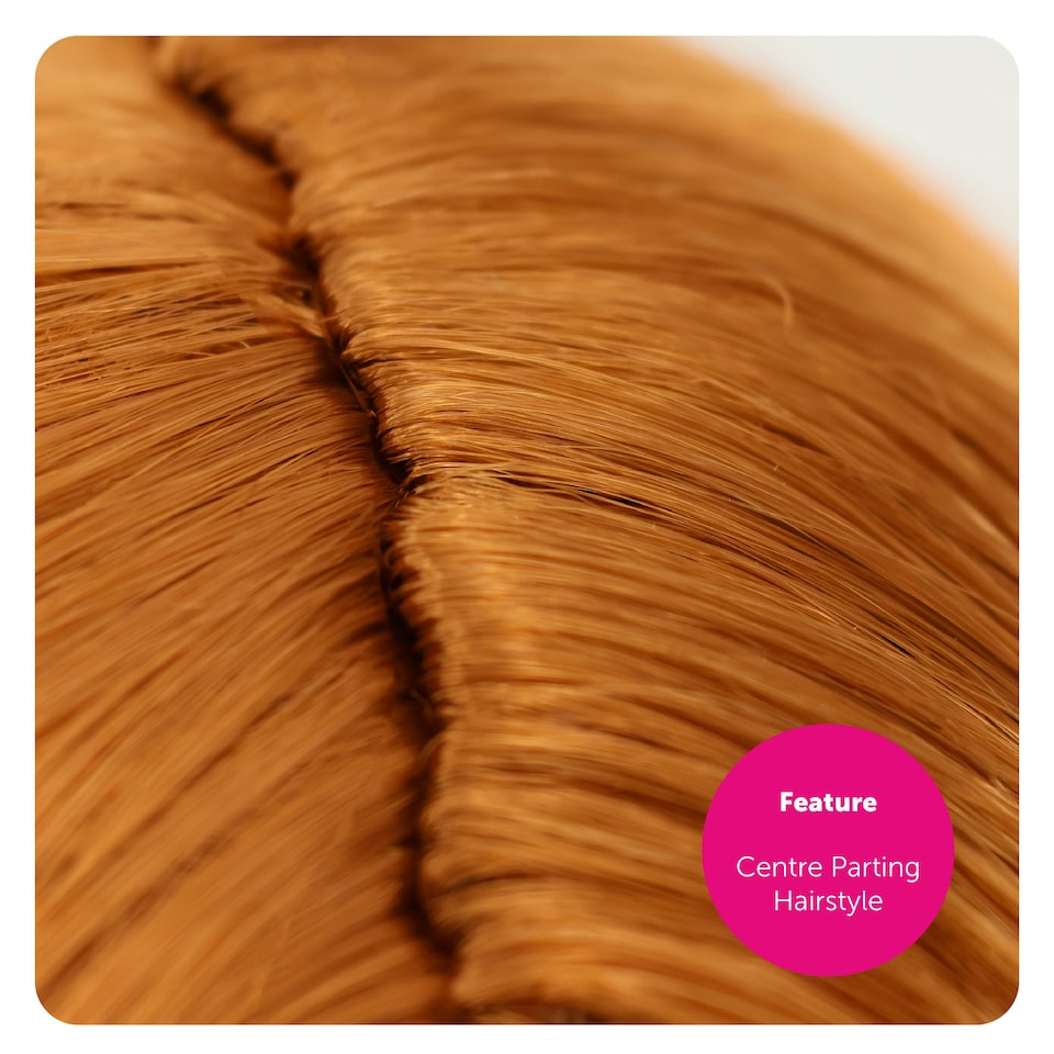 image 1 of Long Ginger Rocker Wig – 80s Rockstar Fancy Dress Hairpiece for Adult N/A | One Size