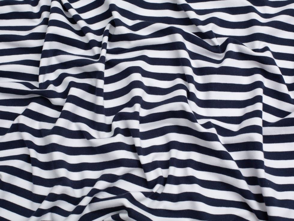 Minerva Core Range Navy Cotton Jersey Stretch Knit Fabric for Dressmaking, 150cm / 59" Wide - per metre