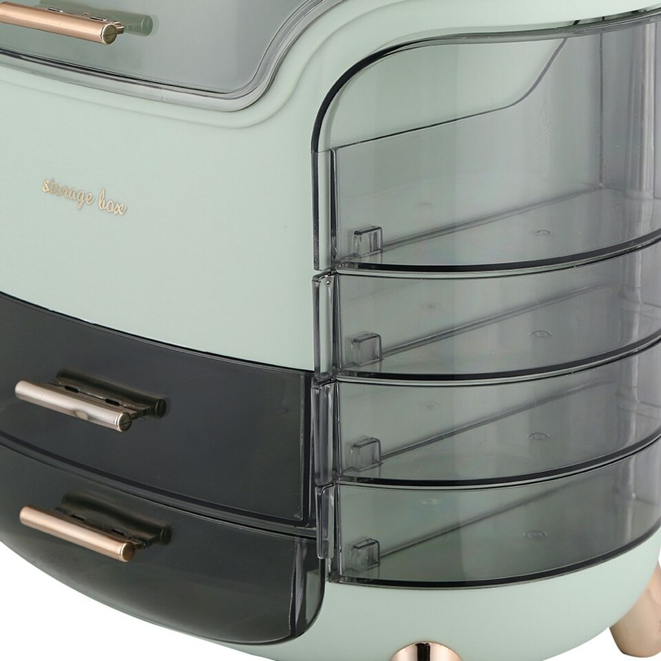 image 1 of Living and Home Makeup Organizer with Drawers - Light Green
