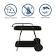 image 4 of Novogratz Barbie Outdoor Bar Cart with Wheels Charcoal