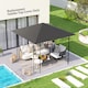 image 2 of Outsunny 3 x 3(m) Gazebo Canopy Replacement Cover with Drain Holes, Grey