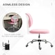image 10 of Vinsetto Fluffy Home Office Chair with Adjustable Height, Armless, Pink