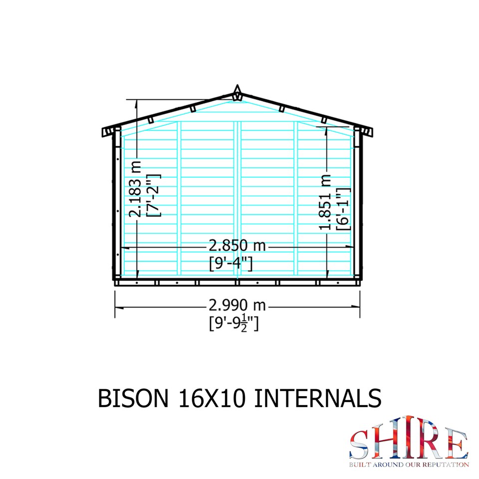 image 1 of Bison 16 x 10 Heavy Duty Shiplap Shed inc Double Door