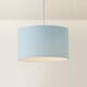 image 4 of ValueLights Reni Duck Egg Blue Fabric Ceiling Lamp Shade & Bulb (D)25cm | Blue