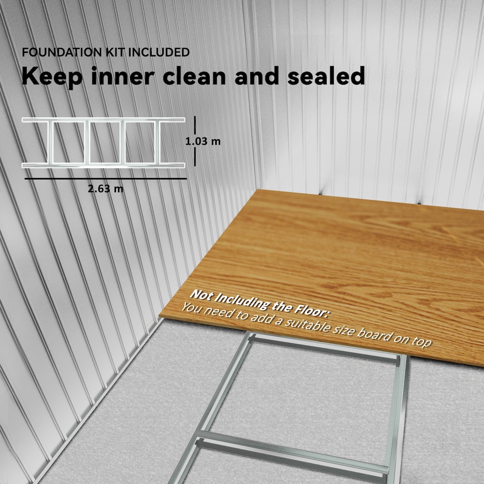 image 1 of Outsunny 9 x 6ft Metal Garden Shed, Outdoor Storage Tool House with Ventilation Slots, Foundation Kit and Lockable Double Doors, Green