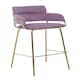 image 1 of Interiors by Premier Tamzin Pink Velvet Bar Chair Pink