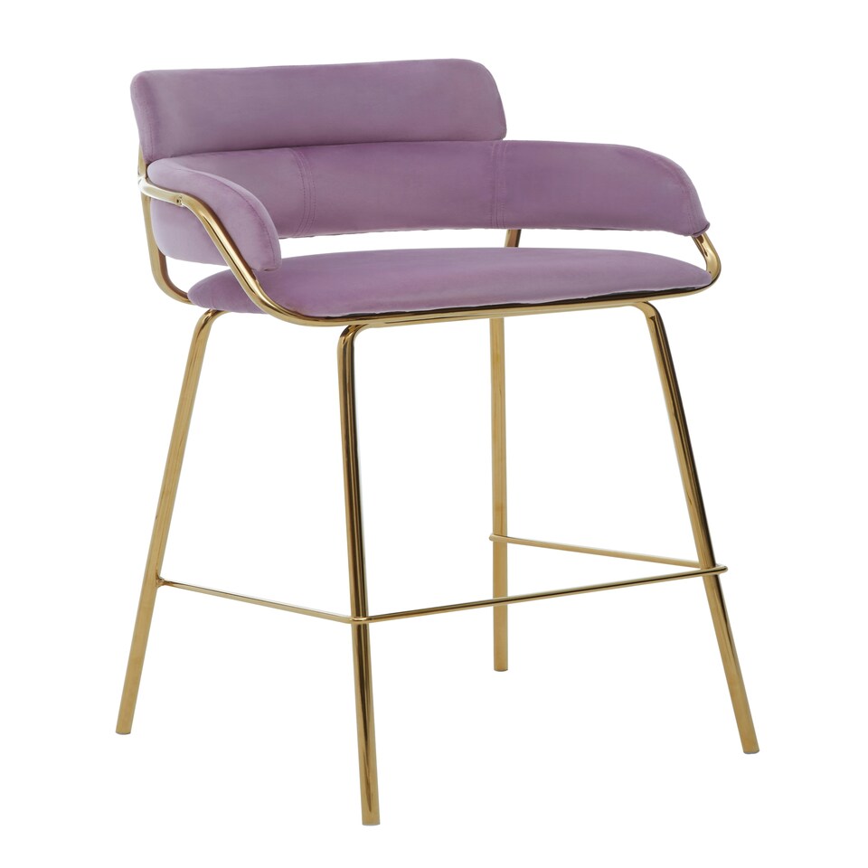 image 1 of Interiors by Premier Tamzin Pink Velvet Bar Chair Pink