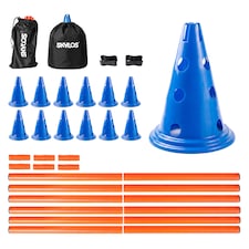 Skylos Dog Agility Training Set Hurdle Cone Kit Height Adjustable Storage Bag