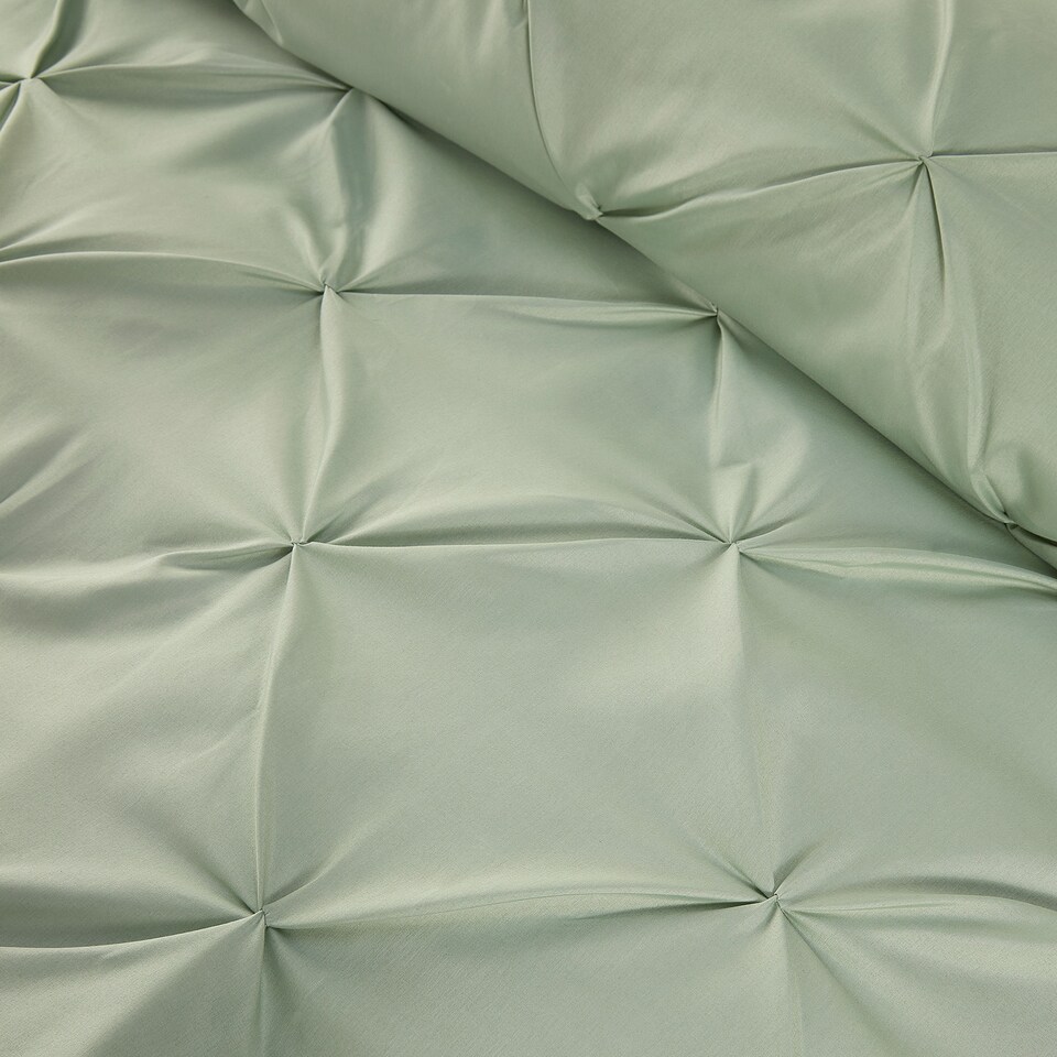 image 1 of Serene Lara Duvet Cover Set Steel/Sage