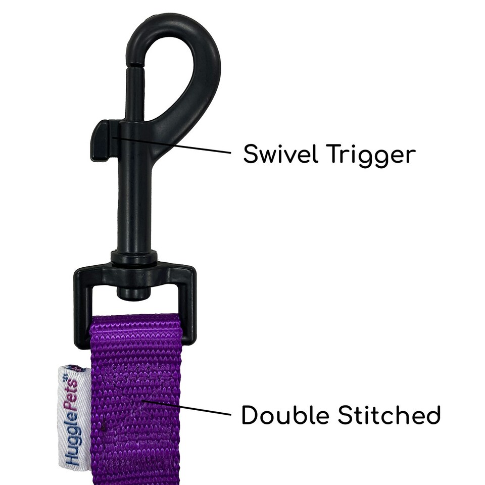 image 1 of HugglePets Padded Nylon Weatherproof Dog Lead | Multi | 100 x 1.9cm