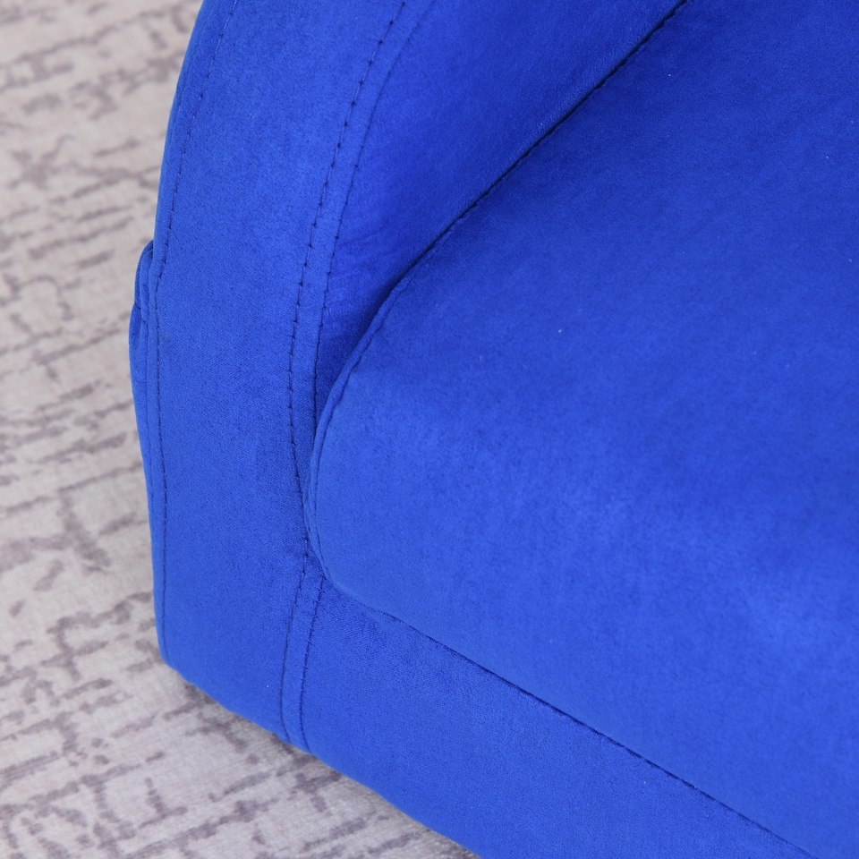 image 1 of HOMCOM 2 In 1 Kids Sofa Chair Bed Folding Couch Flannel Foam for 3-4 years | Blue | One Size