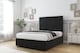 image 2 of Sloomy Madison Black Plush Divan Bed With Mattress 2 Drawers Footend With 26" Strutted Headboard & 12" Matching Footboard 6' Super King | Black | Black | Super King | 1