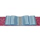 image 4 of FURNISHED Blackout Roller Blind with Pink Glitter Trim and Duck Egg Bow Trimmable Window Shade | Blue | Duck Egg Blue | (W) 180cm x (L) 165cm