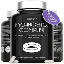 SuperSelf Myo-Inositol Complex 2000mg with Zinc, Folic Acid, Vitamin B6 & Chromium 90 Vegan Capsules