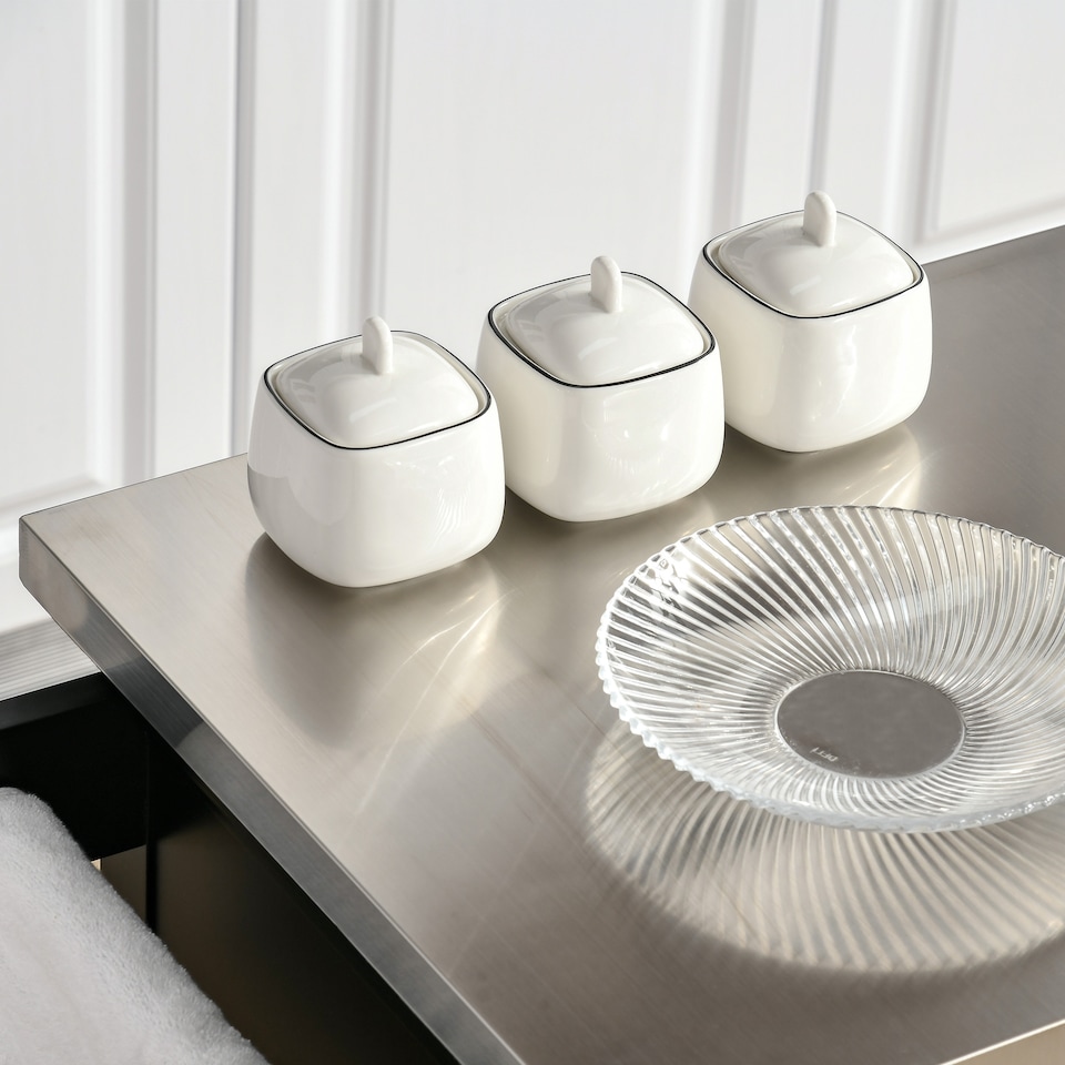 image 1 of HOMCOM Wooden Kitchen Island on Wheels, Serving Cart Storage Trolley with Stainless Steel Top, Drawer, Side Handle and Rack, Black