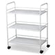 image 1 of Yaheetech 3-Shelf Large Salon Beauty Trolley Cart White