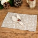image 4 of 12 Pcs Washable Christmas Placemat & Napkin Ring Set Festive Acorn Berries Decor | Multi | White Reindeer