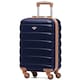 image 1 of 55x35x20cm Carry On Cabin Hard Shell Suitcase - 100+ Airlines Approved Including EasyJet (Paid), British Airways, Ryanair (Priority), TUI Blue | Navy/Tan | Cabin Bag
