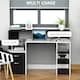 image 3 of HOMCOM Multi-Storage & Workstation Desk Table Storage Shelves Home Office