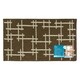 image 1 of JVL Vector Indoor Machine Washable Doormat 40x70cm, Brown