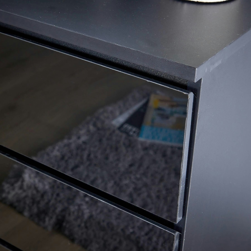 image 1 of Chest Of Drawers Spacious Bedroom Furniture Storage Unit Modern Organiser Black | 6 Drawers