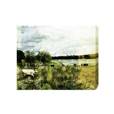 Vintage Cow (Canvas Print) 44" x 30"