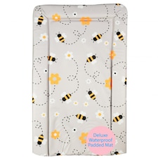 Callowesse Changing Mat Deluxe Waterproof with Raised Edges – Grey Bee Grey