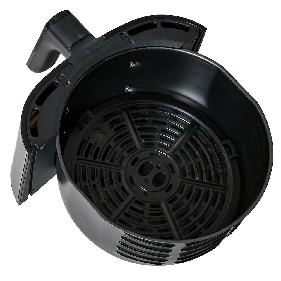 image 1 of HOMCOM 4.5L Air Fryer, 1500W Air Fryer Oven with Rapid Air Circulation, Adjustable Temperature, Timer and Nonstick Basket for Oil Less or Low Fat Cooking, Black