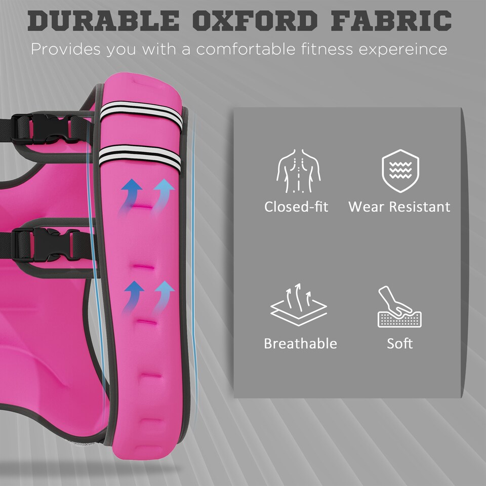 image 1 of HOMCOM 8KG Weighted Vest with Adjustable Straps, Pocket, Reflective Strips