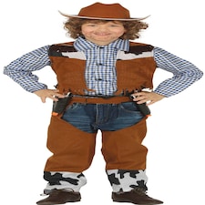 Fancy Dress Child Brown Suede Cowboy Costume - 3-4 Years