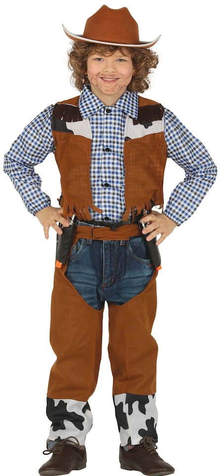 image 1 of Fancy Dress Child Brown Suede Cowboy Costume - 3-4 Years