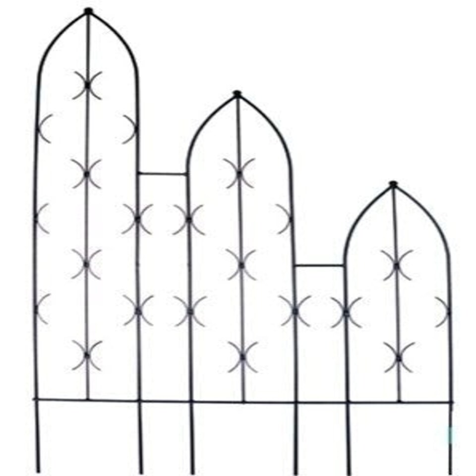 image 1 of Triple Slope Gothic Screen Bare Metal/Ready to Rust - Steel - L2 x W91.4 x H180 cm