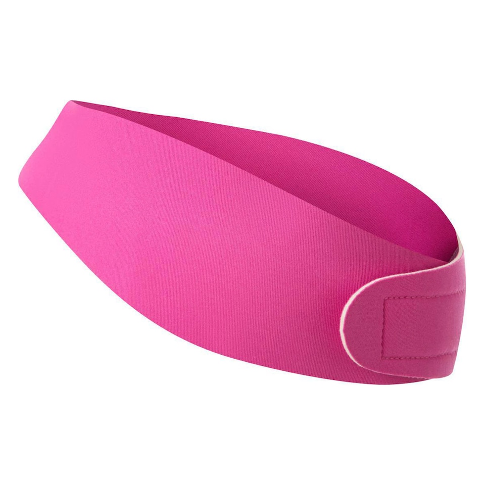 image 1 of Unisex Adult Swim Adjustable Headband | Quick Dry Neoprene Ear Coverage | Pink | Pink | One Size | 1