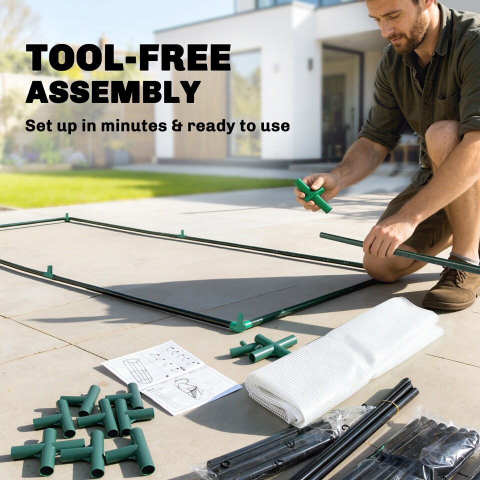 image 1 of Outsunny Mini  Greenhouse Grow House PVC Cover Steel Frame White 99 x 71 x 60cm