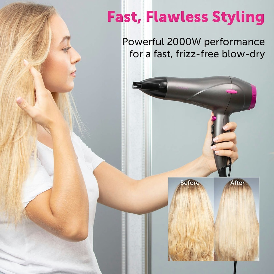 image 1 of Carmen C81072 Neon 2000W Hair Dryer Set Graphite