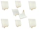 image 1 of Pack of 6 25x25cm Canvas Easel Set | White