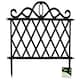 image 1 of Pack of 12 27cm Black Plastic Garden Patio Lawn Border Fence Edging