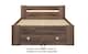 image 8 of King Size Bed Storage Shelves Dark Oak Headboard Built In Shelving 160cm Euro Wooden Slats Nepo