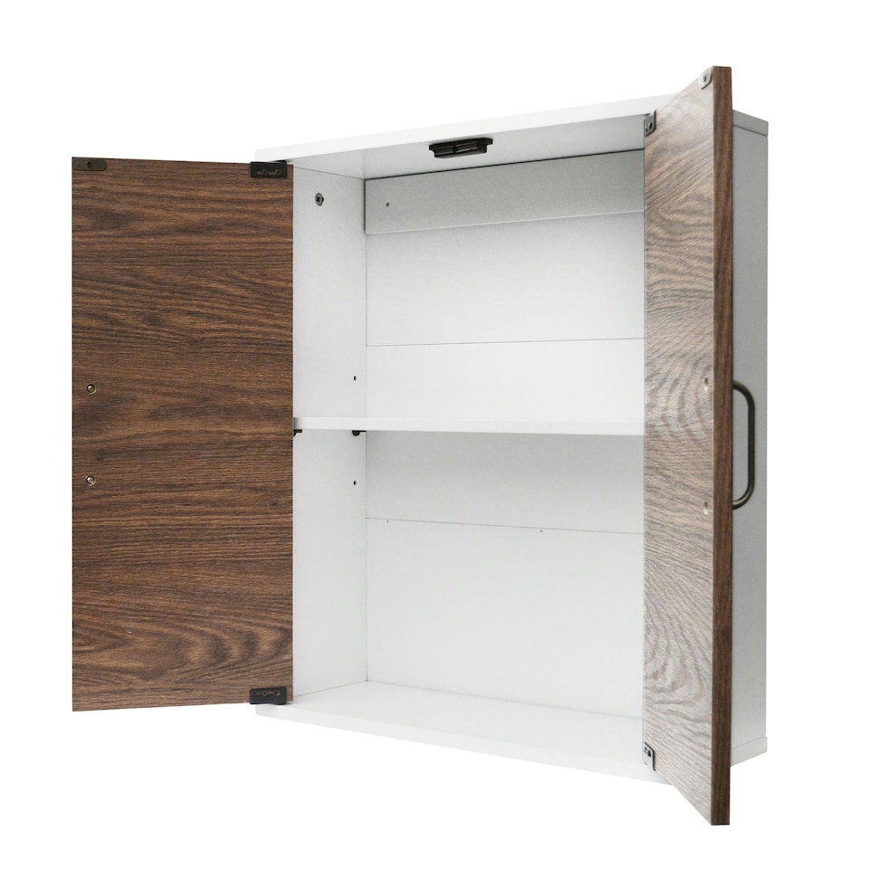 image 1 of Teamson Home Wooden Bathroom Wall Medicine Cabinet Storage