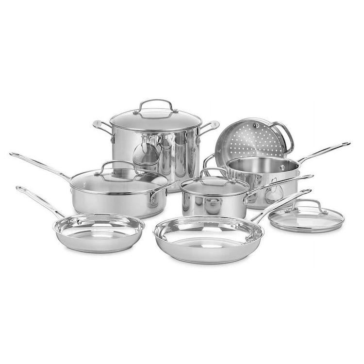 Cuisinart Chef's Classic 11Pc Stainless Steel Durable Cookware Set - 77-11G
