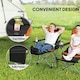 image 4 of Outsunny Set of 2 Reclining Camping Chairs Orange | Orange and Black