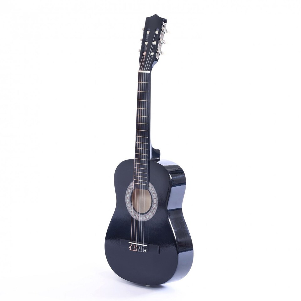image 1 of Black 34 Inch Half Size 6 String Classical Acoustic Guitar | Black