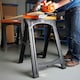 image 2 of VonHaus Folding Saw Horse Twin Pack with Rubber Inserts Support Bars