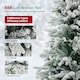 image 7 of COSTWAY 4.5FT Pre-Lit Artificial Christmas Snow-flocked Xmas Tree Green | One Size