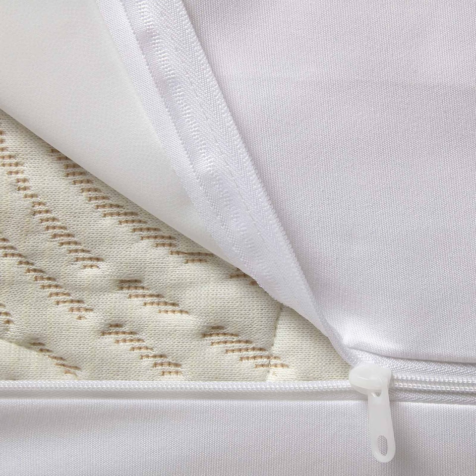 image 1 of Homescapes Luxury Zipped Mattress Encasement, 30 cm | White | Double | 1